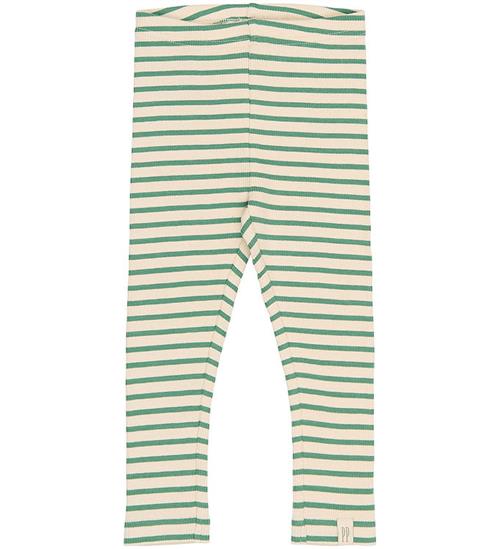 Petit Piao Leggings - Rib/Modal - PPSky - Frosty Spruce Striped