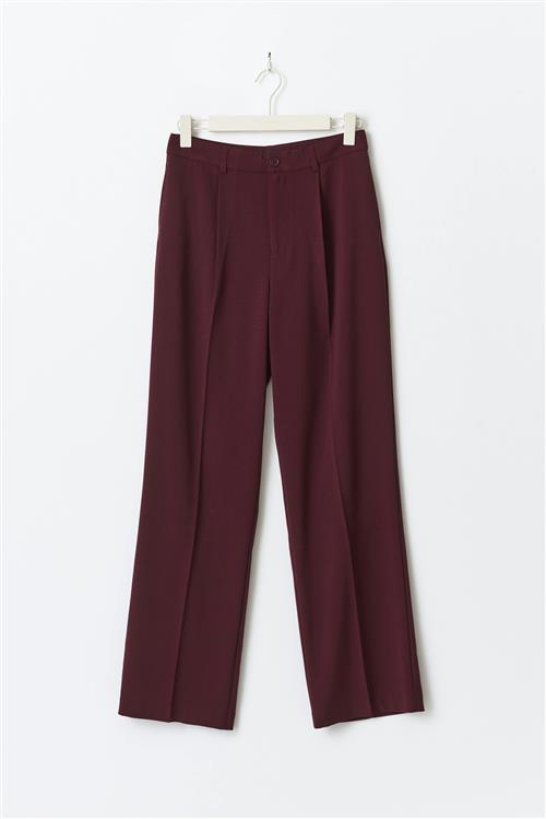 Gina Tricot - Tailored wide trousers - vide habitbukser - Rød - 36 - Dame