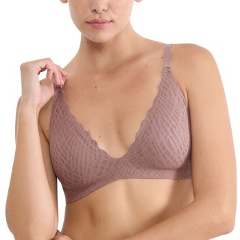 Sloggi BH ZERO Feel Bliss Push-Up Bra Brun L+ Dame