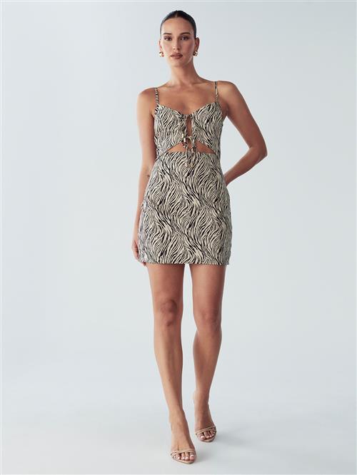 BWLDR Coctailkjole 'Nia'  beige / sort