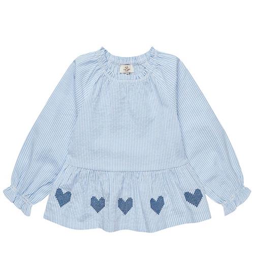 Copenhagen Colors Bluse - Sky Blue/Cream