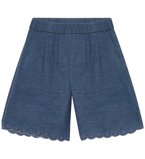 Minymo Shorts - Hulmønster - Bermuda - Faded Denim