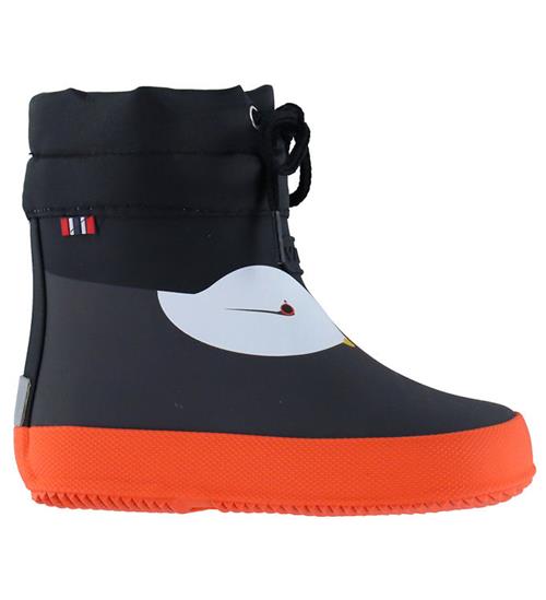 Viking Gummistøvler - Alv Barefoot - Sort m. Print