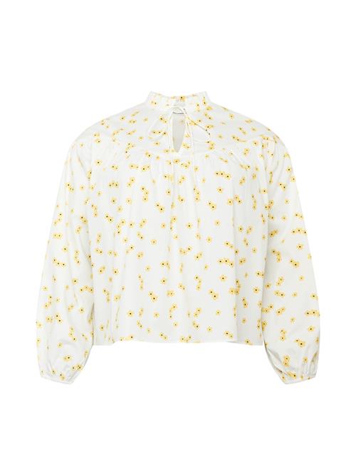 GLAMOROUS CURVE Bluse  gul / sort / hvid