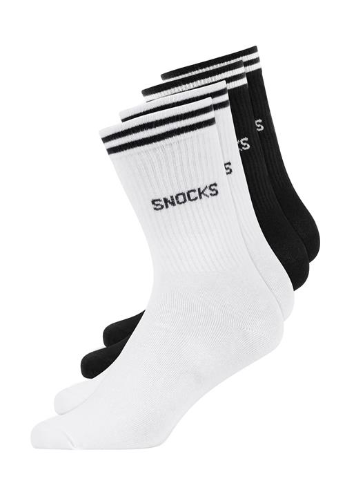 SNOCKS Sportssokker  sort / hvid