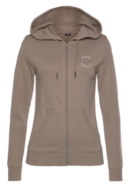 H.I.S Sweatjakke  brun / hvid