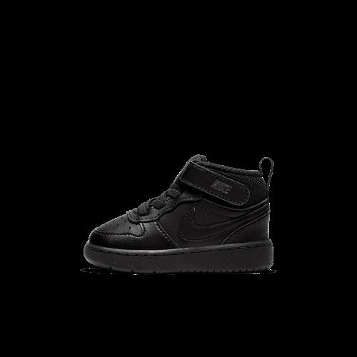 NikeCourt Borough Mid 2-sko til babyer/småbørn - sort