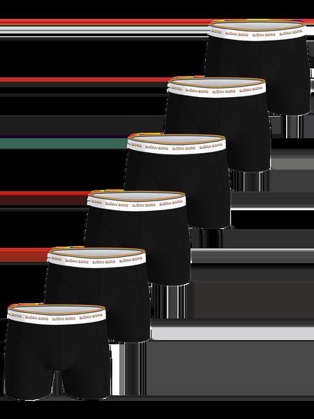 Björn Borg Cotton Stretch Boxers 6-pack Sort, XXL