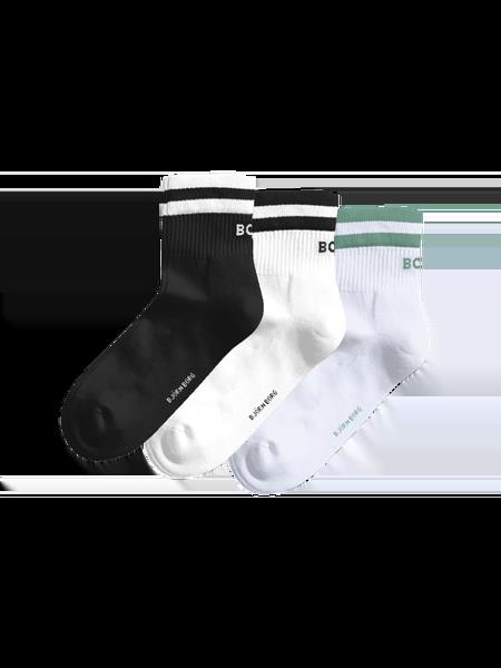 Björn Borg Classic Mid Ankle Socks 3-pack Sort, 41-45