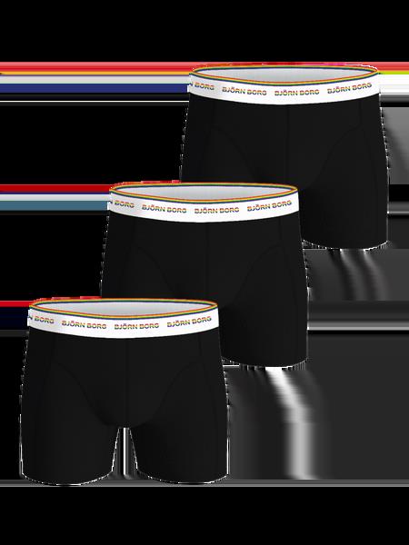 Björn Borg Cotton Stretch Boxers 3-pack Sort, S