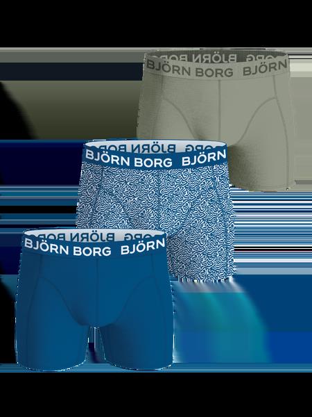 Björn Borg Cotton Stretch Boxers 3-pack Blå, S