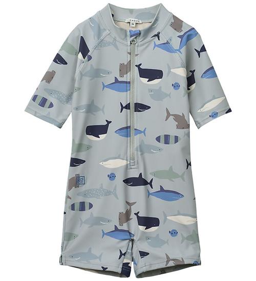 Liewood Badeheldragt - Max - UV40+ - Sharks/Dove Blue