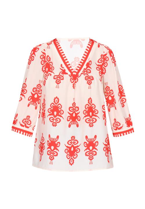 IZIA Bluse  orange / hvid