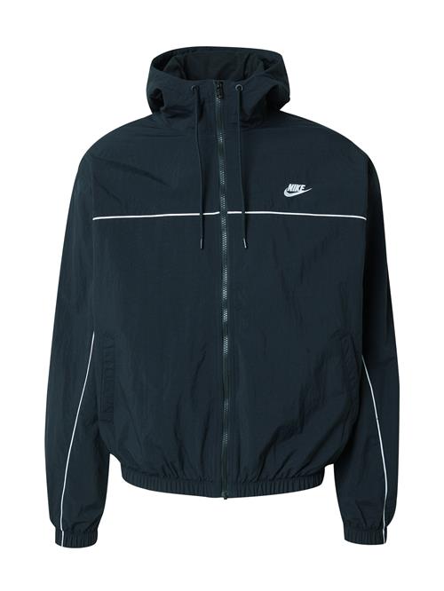 Nike Sportswear Overgangsjakke 'CLUB'  sort / hvid