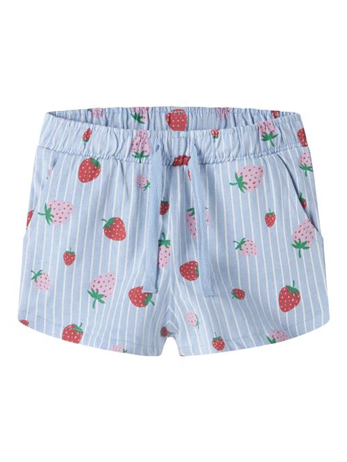NAME IT Shorts Vigga Chambray Blue Striped Strawberry