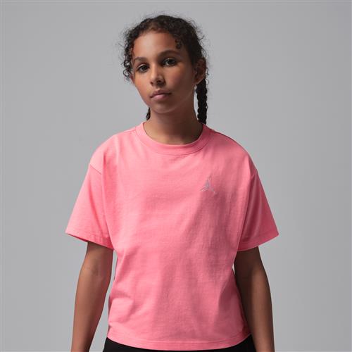 Broderet Jordan Brooklyn Essentials-T-shirt til mindre børn - Pink