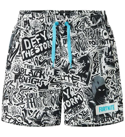 Name It Badeshorts - NkmMarki - Bright White/Fortnite