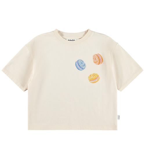 Molo T-shirt - Reinette - Pearled Ivory m. Palietter
