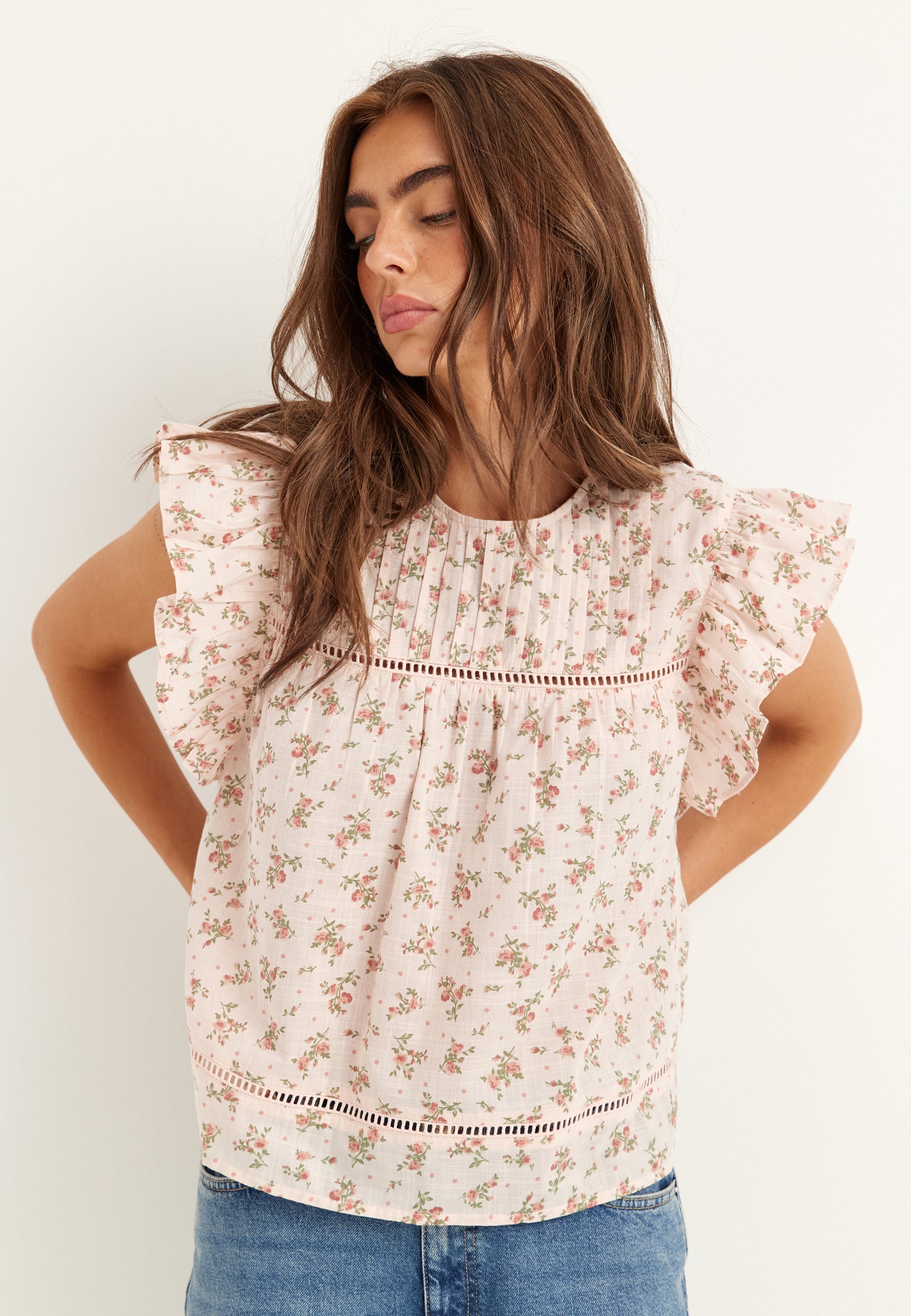 ONLY Onlasha Sl Frill O-neck Top