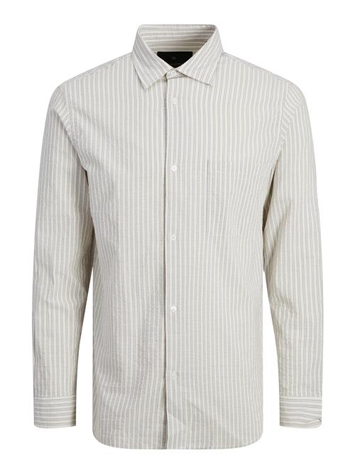 JACK & JONES Skjorte 'PHOENIX'  mørkegrå / hvid