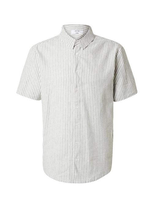 DAN FOX APPAREL Forretningsskjorte 'Selim'  grøn-meleret / hvid