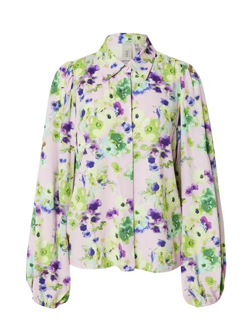 YAS Bluse 'YASAsina'  himmelblå / lysegrøn / pastellilla / mørkelilla