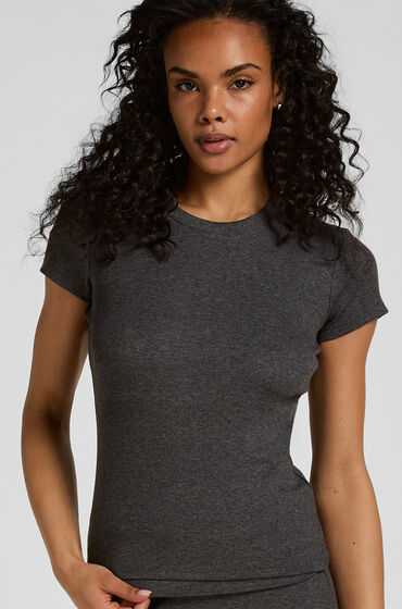 Hunkemöller Pyjamas Top med Korte Ærmer Grå