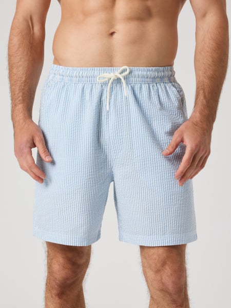 Björn Borg Borg Seersucker Resort Shorts Blå, XXL