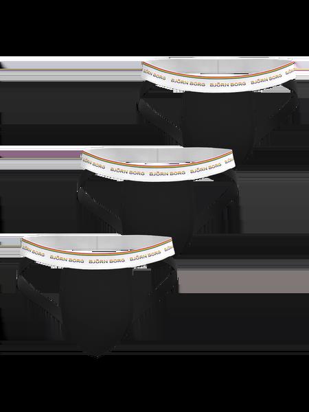 Björn Borg Cotton Stretch Jock Straps 3-pack Sort, S