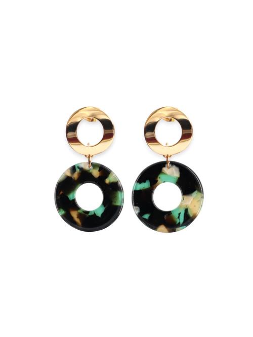 Fräulein Wunder Øreringe 'Adua'  turkis / gul / guld / sort