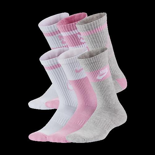 Nike Everyday Cushioned-crewstrømper til børn (6 par) - multifarvet