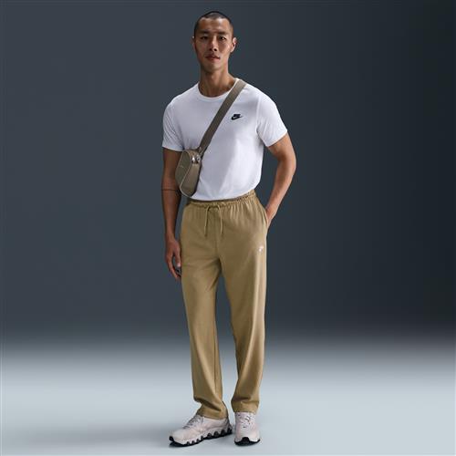 Maskinstrikkede Nike Club-bukser med åben kant forneden til mænd - brun