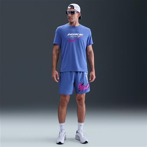 Nike Challenger Dri-FIT 7-løbeshorts (18 cm) med indershorts til mænd - blå