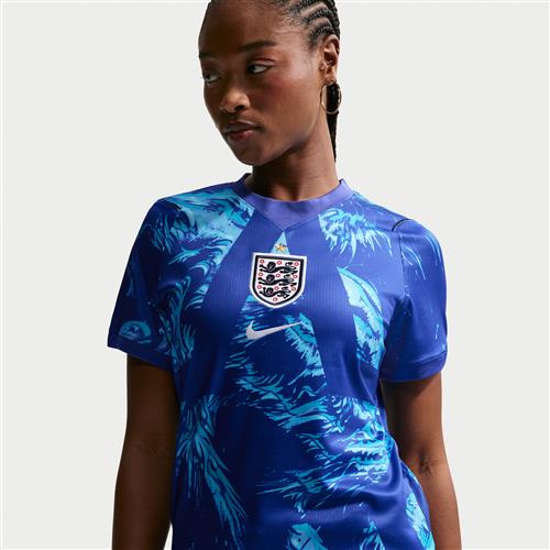 England 2026 Stadium Goalkeeper Nike Dri-FIT Replica-fodboldtrøje med korte ærmer til kvinder - blå