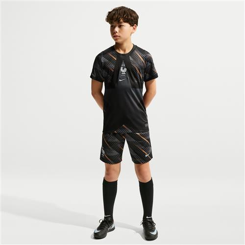 FFF 2026/27 Stadium Goalkeeper Nike Dri-FIT Replica-fodboldshorts til større børn - sort