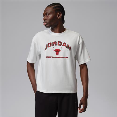 Jordan Flight Essentials-T-shirt i firkantet snit med grafik til mænd - hvid