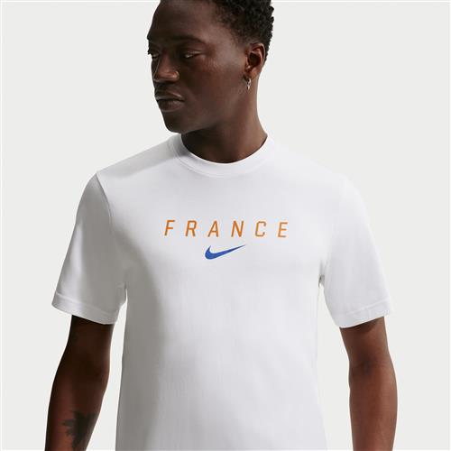 FFF Nike Dri-FIT-fodbold-T-shirt til mænd - hvid