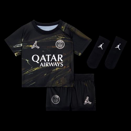 Paris Saint-Germain 2026 Stadium Night Edition Jordan Football Replica-sæt i tre dele til babyer/småbørn - sort