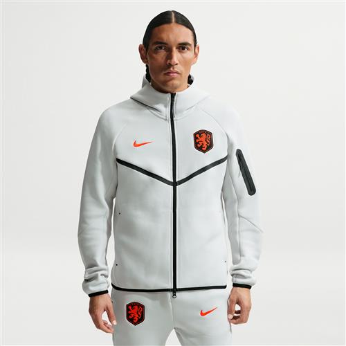 Holland Tech Fleece Windrunner Nike Football-hættetrøje med lynlås til mænd - grå