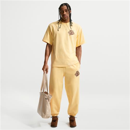 Nike Solo Swoosh-fleecebukser med opslag til mænd - gul
