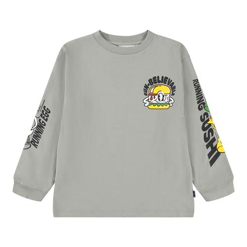 Molo Rube T-shirt Med Lange Ærmer Funny Food  Funny Food 140 cm  Grå  140 cm  mand