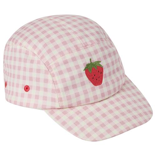 Kuling Laholm Hætte Pink Gingham Strawberry  Pink Gingham Strawberry 52/56 cm  Lyserød  52/56 cm  unisex