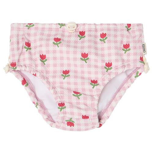 Kuling Kos Badeble Pink Gingham Tulips  Pink Gingham Tulips 62/68 cm  Lyserød  62/68 cm  unisex
