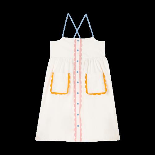 Stella McCartney Kids Vævet Kjole White  White-2 Y  Hvid  2 år  kvinde