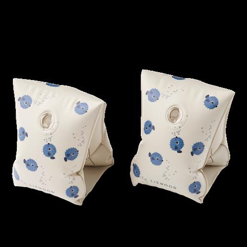 Liewood Shirley Trykte Svømmevinger 2-pak Pufferfish / Sandy  Pufferfish / Sandy-15-30 kg  Creme  15-30 kg  unisex