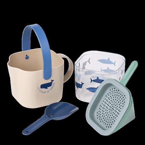 Liewood Roald Sand-sæt Shark / Dove Blue  Shark / Dove Blue-One Size  Blå  One Size  unisex