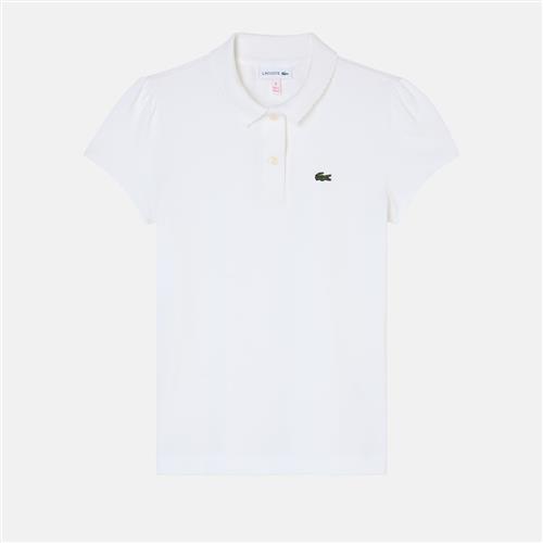 Lacoste Petite Polo Pique Blanc  Blanc 122 cm  Hvid  122 cm  kvinde