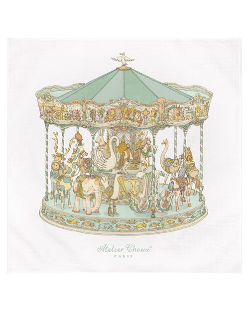 ATELIER CHOUX GOTS Tæppe Carousel Green  Carousel Green One Size  Grøn  One Size  unisex
