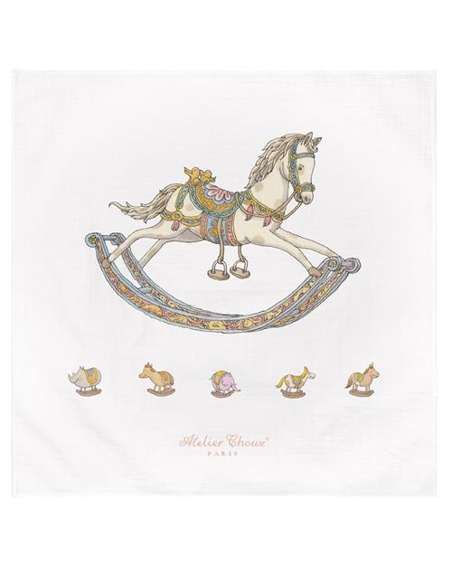 ATELIER CHOUX GOTS Tæppe Rocking Horse  Rocking Horse One Size  Hvid  One Size  unisex