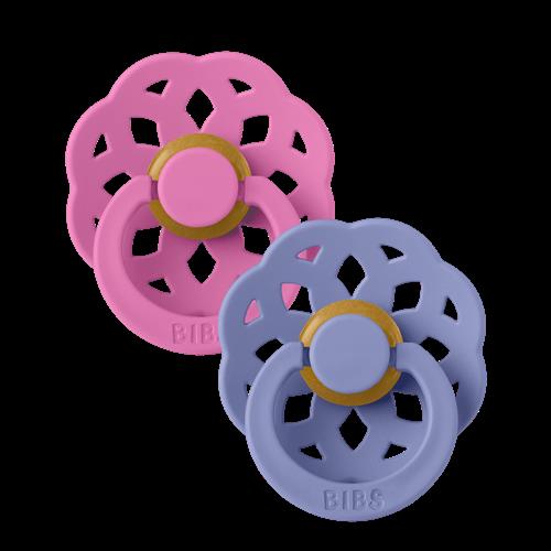 BIBS Boheme 2-pak Runde Latex-sutter Bubblegum Peri  Bubblegum Peri 6+M Latex Lyserød  6+ måneder  unisex